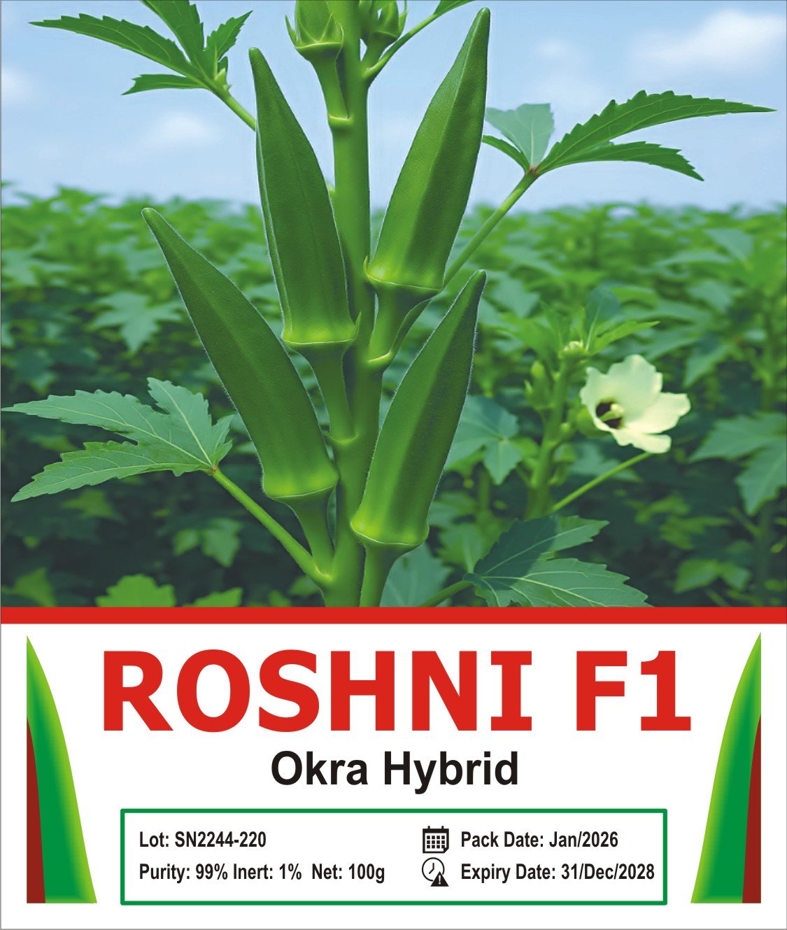 Roshni F1 Okra Seed